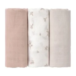Lässig Swaddle & Burp Doeken - Miracle Of Nature Leaves - 3 Stuks - 80 x 80 cm