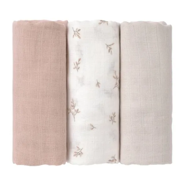 Lässig Swaddle & Burp Doeken - Miracle Of Nature Leaves - 3 Stuks - 80 x 80 cm