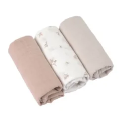 Lässig Swaddle & Burp Doeken - Miracle Of Nature Leaves - 3 Stuks - 80 x 80 cm