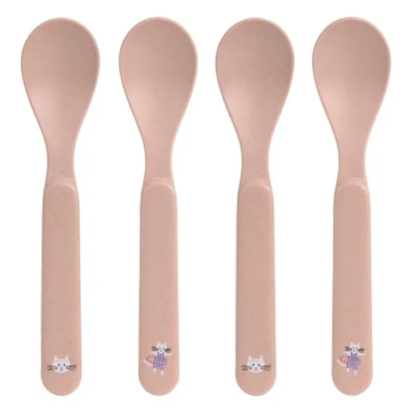 Lässig Tiny Team Cat Lepels - 4 Stuks - PP/Cellulose - Roze