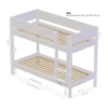 Manis-h FRIGG Stapelbed Met Lattenbodem - 90 x 160 cm