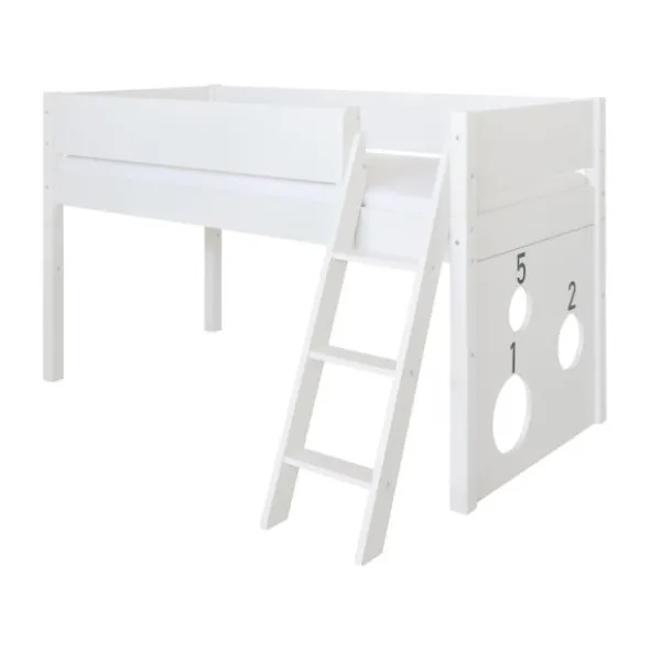 Manis-h SOL Combinatie Halfhoog Bed Met Lattenbodem En Ballbord - 90 x 200 cm