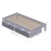 Manis-h Ull Combinatiebed Incl. Lades - 90 x 200 cm - Snow White / Snow White