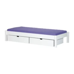 Manis-h Ull Combinatiebed Incl. Lades - 90 x 200 cm - Snow White / Snow White