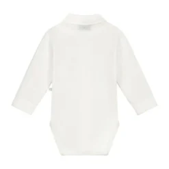 Mats & Merthe Noah Romper Met Kraag Lange Mouw Off White 1 Mnd
