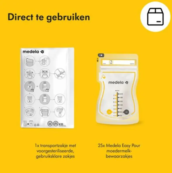 Medela Moedermelkbewaarzakjes met schenktuit - 210 ml - 25 stuks