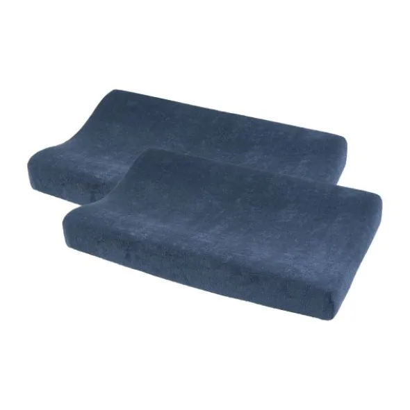 Meyco Aankleedkussenhoes - Badstof - Indigo - 50x70 cm - 2-pack