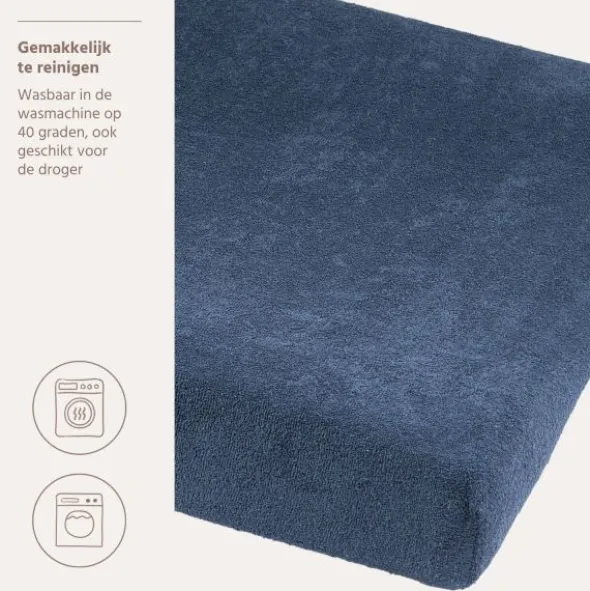 Meyco Aankleedkussenhoes - Badstof - Indigo - 50x70 cm - 1-pack