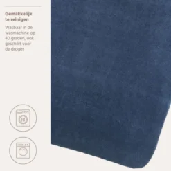 Meyco Aankleedkussenhoes - Badstof - Indigo - 75x85 cm - 1-pack