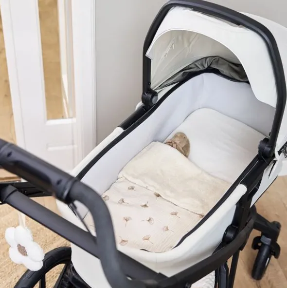 Meyco Baby Gingko Wiegdeken - 75 x 100 cm - Pre-Washed hydrofiel - Soft Sand | Babypark