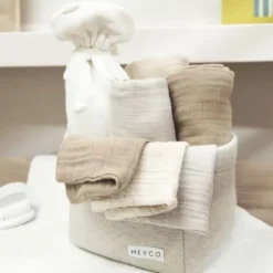 Meyco Baby Hydrofiele Monddoekjes - 3 Stuks - Offwhite/Soft Sand/Taupe