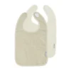 Meyco Baby Popcorn Slab Met Klittenband - 2 Stuks - Naturel/Soft Sand