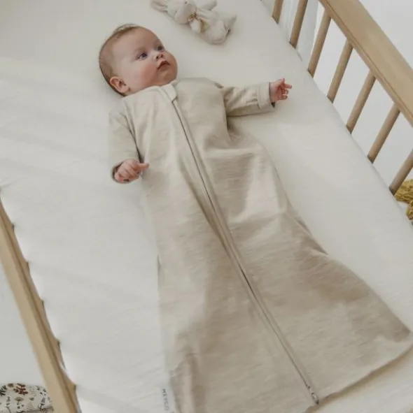 Meyco Baby Slaapzak - Studio - 60 cm - Merinowol - Sand Melange
