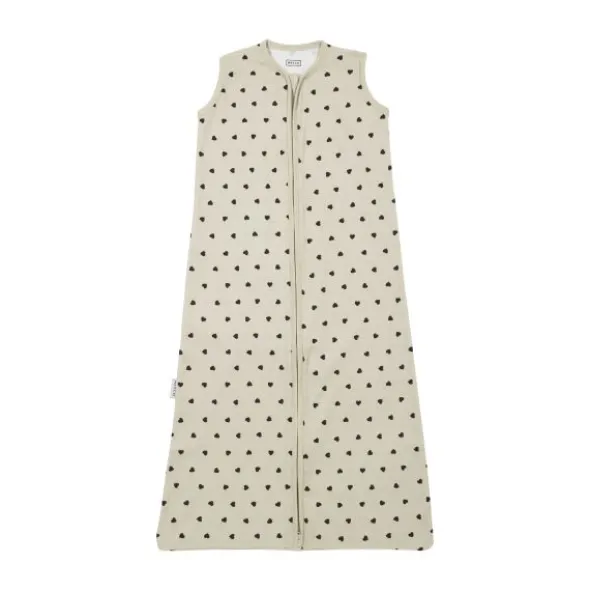 Meyco Baby Sweet Heart Zomerslaapzak - 110 cm - Soft Sand/Black