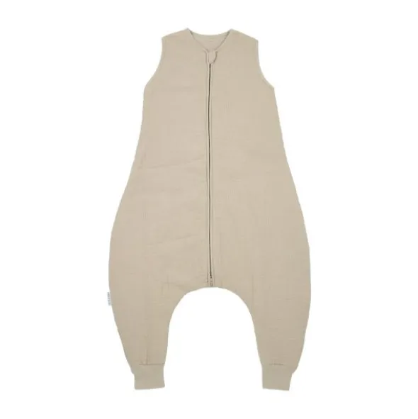Meyco Baby Uni baby winter slaapoverall jumper - pre-washed hydrofiel - sand - 92cm