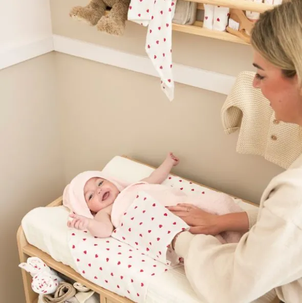 Meyco Baby Uni Washandjes - 3 Stuks - Pre-Washed Hydrofiel - Naturel/Soft Olive/Olive Green