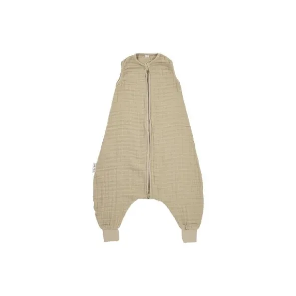 Meyco Baby Uni Zomer Slaapoverall Jumper - 104 cm - Pre-Washed Hydrofiel - Sand