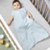 Meyco Baby Uni Zomerslaapzak - 70 cm - Pre-Washed Hydrofiel - Grey Blue