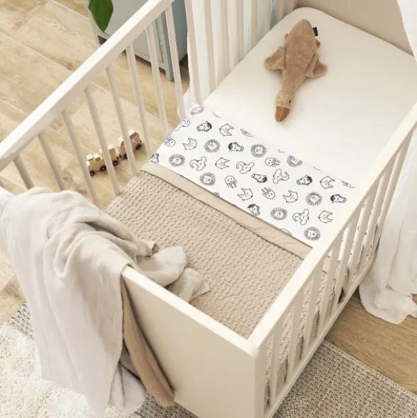 Meyco Baby Waffle Wiegdeken - 75 x 100 cm - Sand