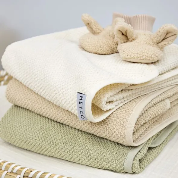 Meyco Badcape Popcorn - Badstof - 75x75 cm - Naturel