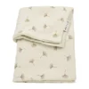 Meyco Deken Borduur Pre-Washed - Ginkgo - Soft Sand - 100 x 150 cm