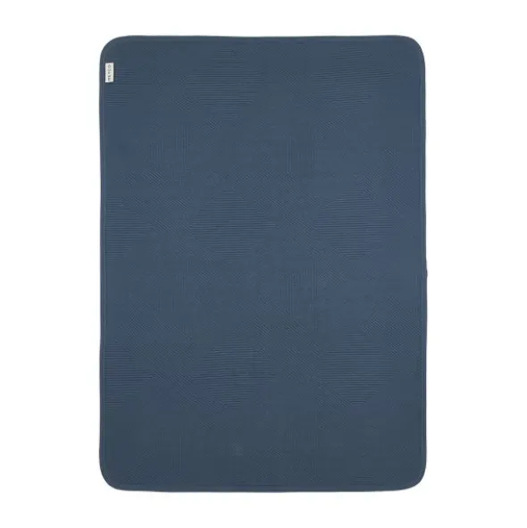 Meyco Gebreide Jacquard Flannel Deken - 100x150 cm - Pure Indigo