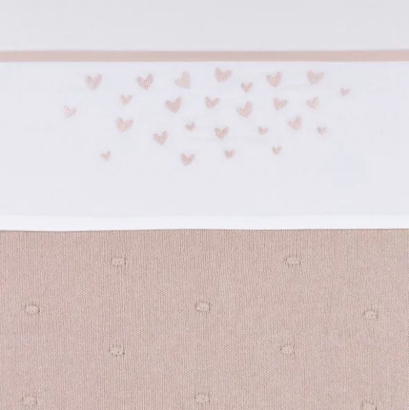 Meyco Hearts Wieglaken - 75 x 100 cm - Soft Pink