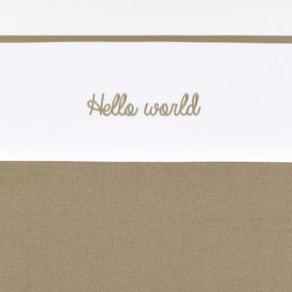 Meyco Hello World Ledikantlaken - 100 x 150 cm - Taupe