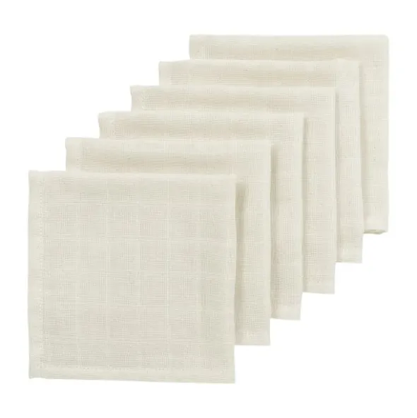 Meyco Hydrofiele Doeken - 6 Stuks - 30 x 30 cm - Nature