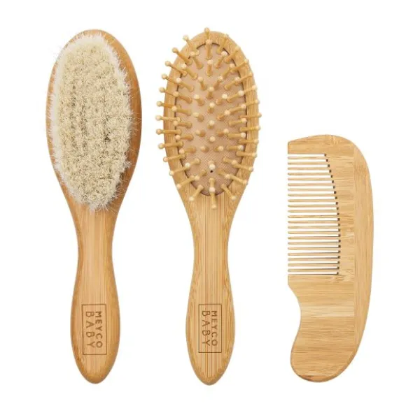 Meyco Kapset - 3-Delig - Bamboe - Stripe Natural/Walnut