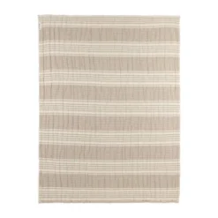 Meyco Ledikantdeken - Hydrofiel Jacquard Stripe - Indigo - 100x150 cm