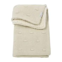 Meyco Ledikantdeken Knots Teddy - 100 x 150 cm - Soft Sand