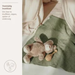 Meyco Ledikantdeken - Waffle Cotton - Olive Green - 100x150 cm