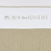 Meyco Love You To The Moon & Back Ledikantlaken - 100 x 150 cm - Sand