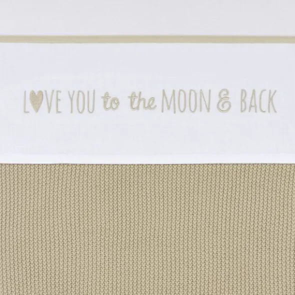 Meyco Love You To The Moon & Back Ledikantlaken - 100 x 150 cm - Sand