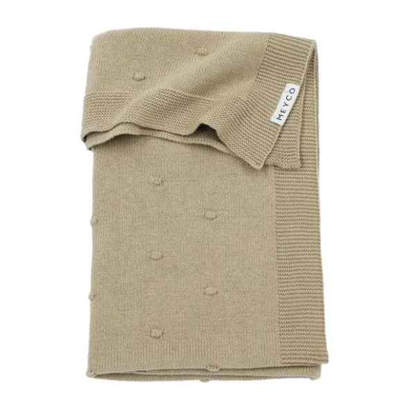 Meyco Mini Knots Ledikantdeken 100 x 150 cm Sand