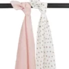 Meyco Mini Panter Swaddle Soft Pink 2 Stuks