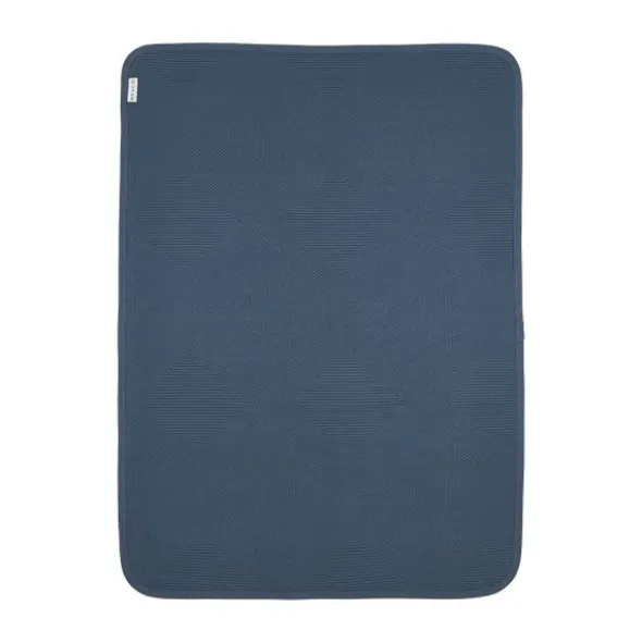 Meyco Pure Deken Gebreid - 75 x 100 cm - Jacquard - Indigo