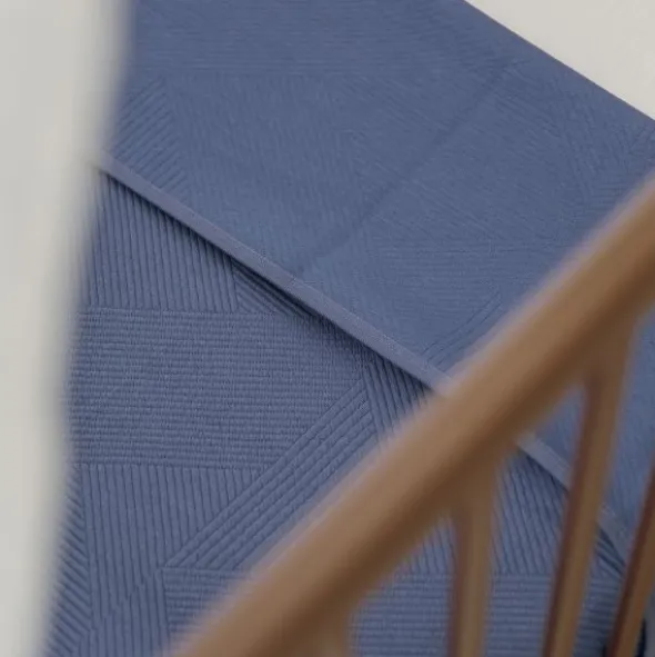 Meyco Pure Deken Gebreid - 75 x 100 cm - Jacquard - Indigo