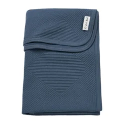 Meyco Pure Deken Gebreid - 75 x 100 cm - Jacquard - Indigo