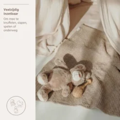 Meyco Wiegdeken - Waffle Cotton - Taupe - 75x100 cm