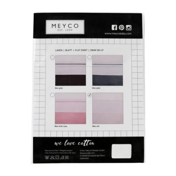 Meyco Wieglaken Wit Met Bies Wit 75 x 100 cm
