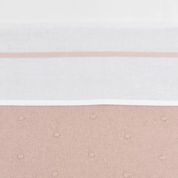 Meyco Wieglaken Wit Met Bies 75 x 100 cm Soft Pink