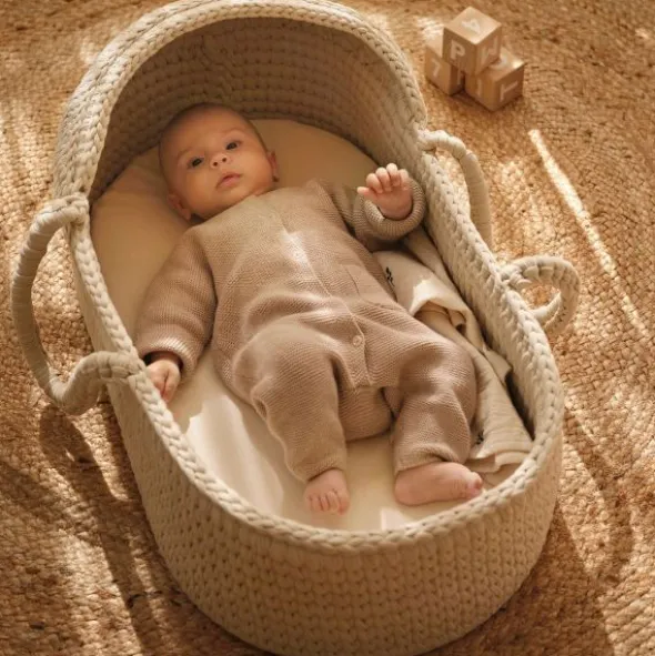 Moonboon Mozesmand met Standaard - Crocheted - Nature - Onesize