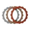 Mushie Bloemen Bijtring / Armband Clementine 3 Stuks