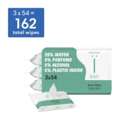Naïf 3-pack Water Baby Wipes