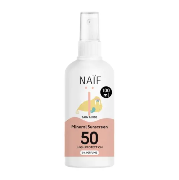 Naïf Zonnebrandspray Voor Baby & Kind - SPF 50 - 100 ml