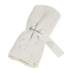 Nanami Heart Hydrofiel Luier - 60 x 65 cm - Latte Naturel