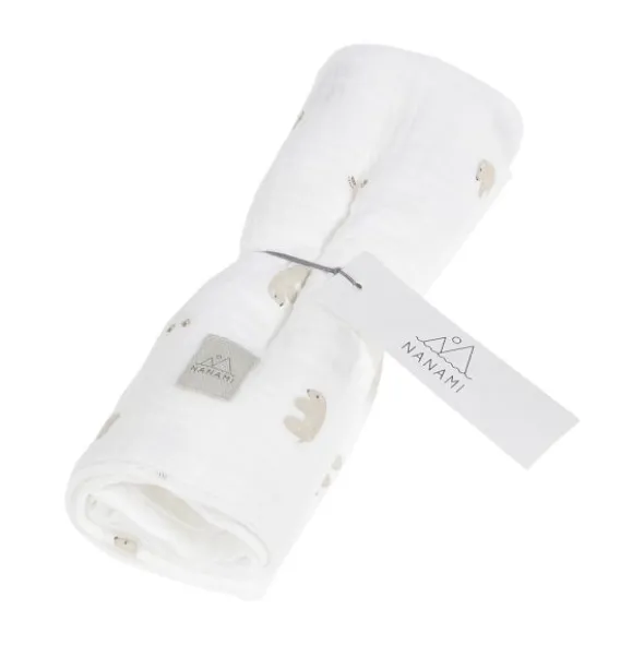 Nanami Polarbear Hydrofiel Luier - 60 x 65 cm - Off White