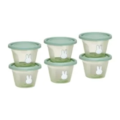 Nijntje Bewaarpotjes Set - 120 ml - 6 Stuks - Groen